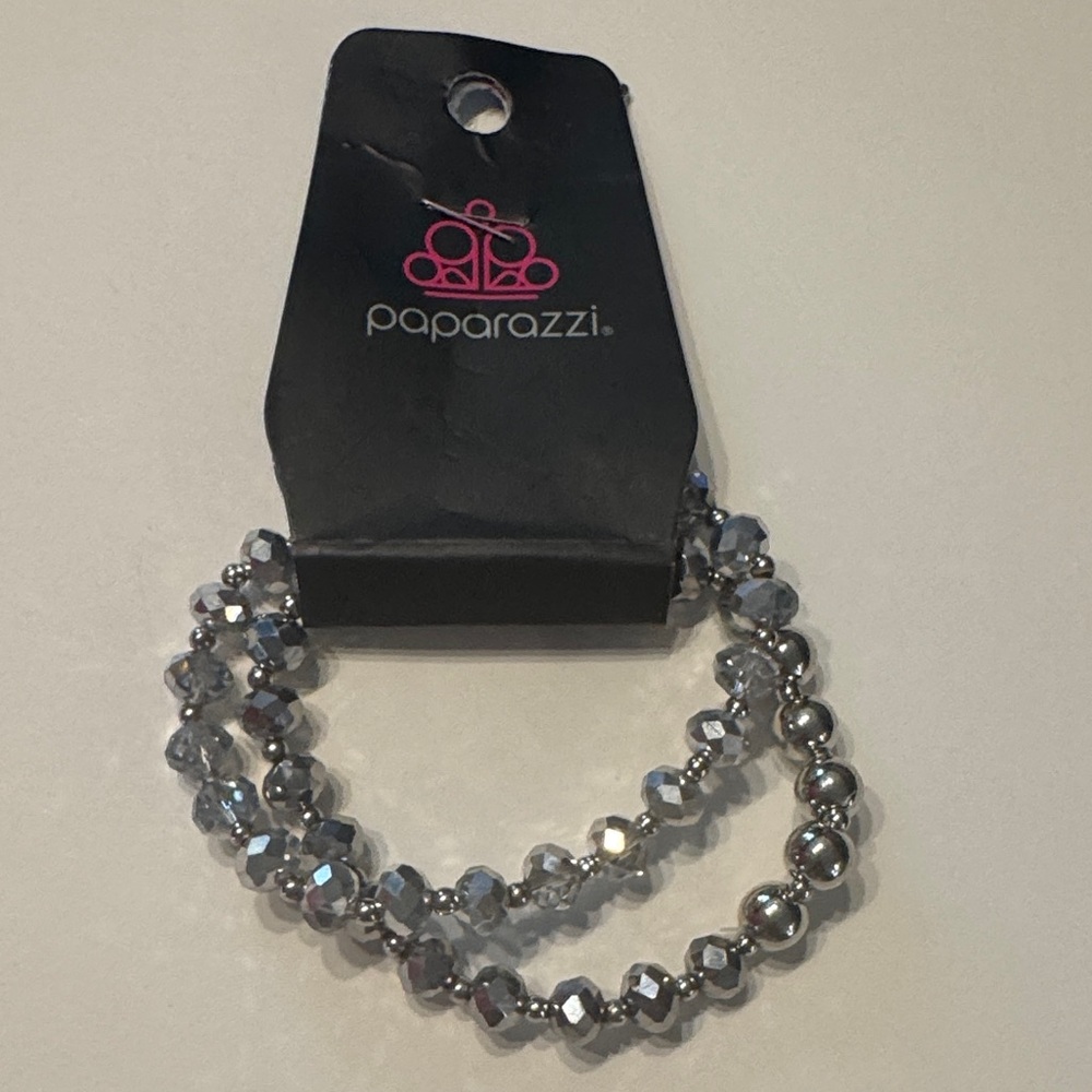 Paparazzi Metallic Silver Bracelet Duo